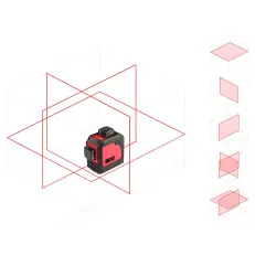 RGK PR-3M с калибровкой + штатив, рейка, приемник - лазерный уровень 3d с красным лучом
