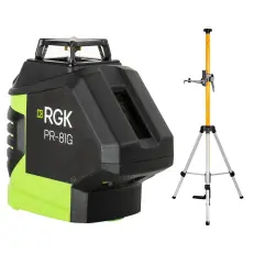 RGK PR-81G + штанга-упор - лазерный нивелир с зеленым лучом