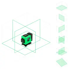 Комплект лазерного уровня AMO LN 3D-360-3 и рулетка AMO R303