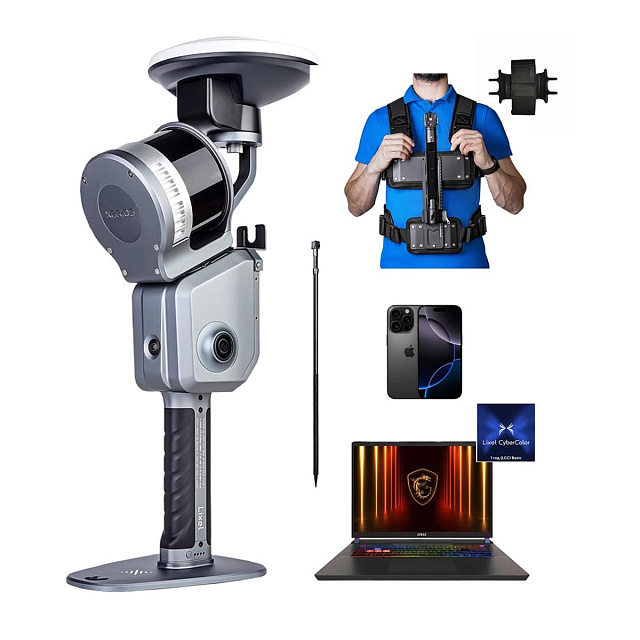 Комплект лазерного Slam сканера XGRIDS L2 Pro 32/120 с аксессуарами и устройствами для обработки данных