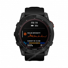 умные Часы Garmin Fenix 7X Solar серый с черным ремешком