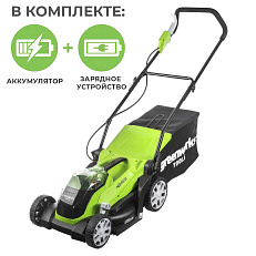 Аккумуляторная газонокосилка Greenworks G40LM35K4